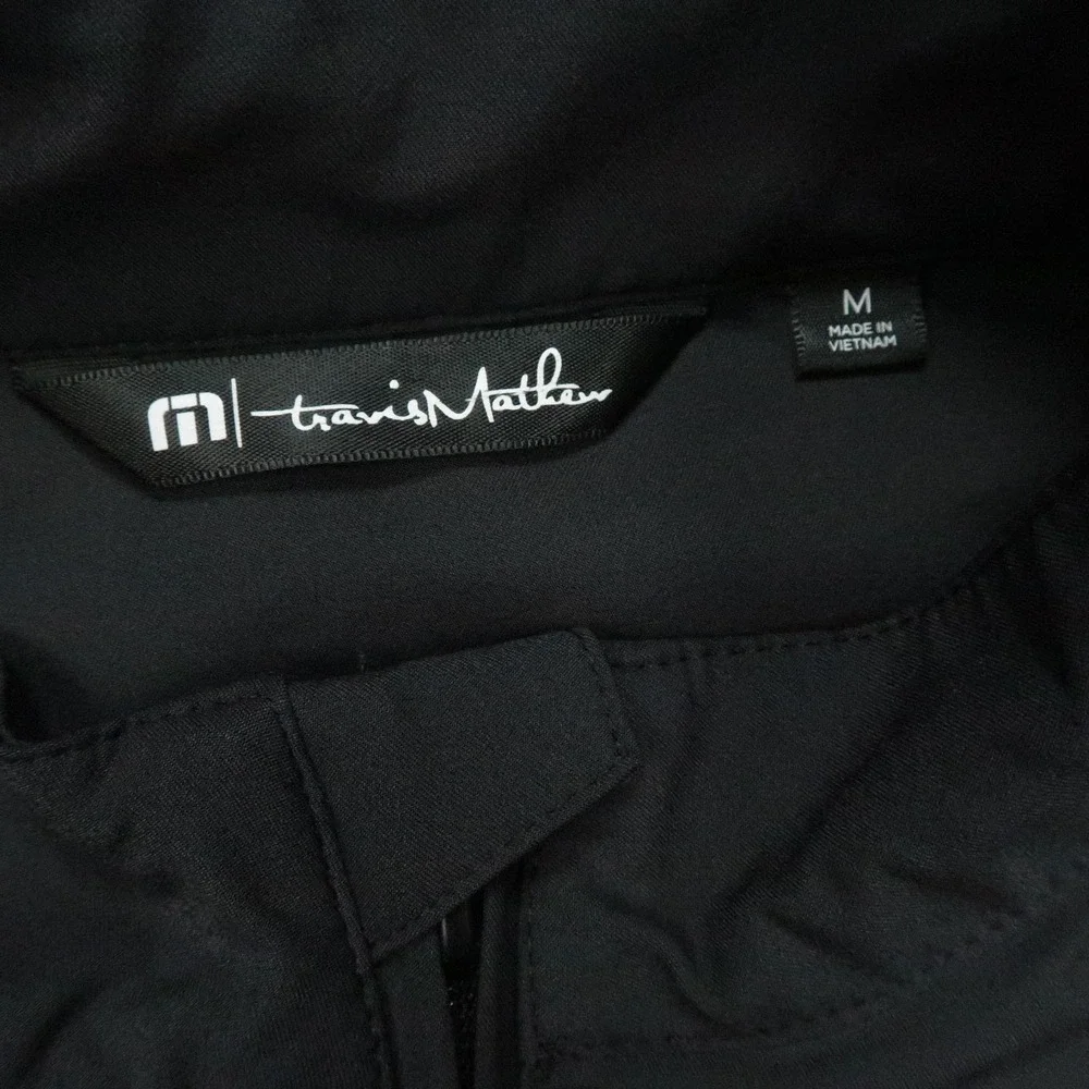Travis Mathew‎ Jacket Mens Medium Black Surfside Full Zip Pocket Golf Stretch